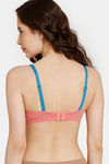 Rosaline Padded Wired 3/4th Coverage T-Shirt Bra - Georgia Peach — thumbnail 2